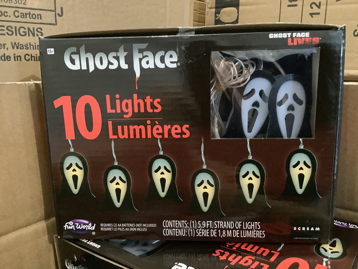 Ghost Face String Lights (10 Lights)
