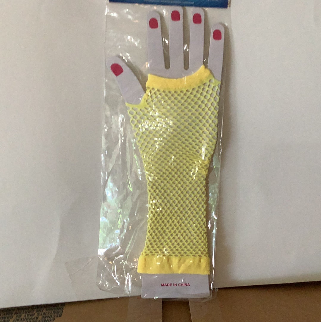 Fishnet Gloves Long Assorted Colors