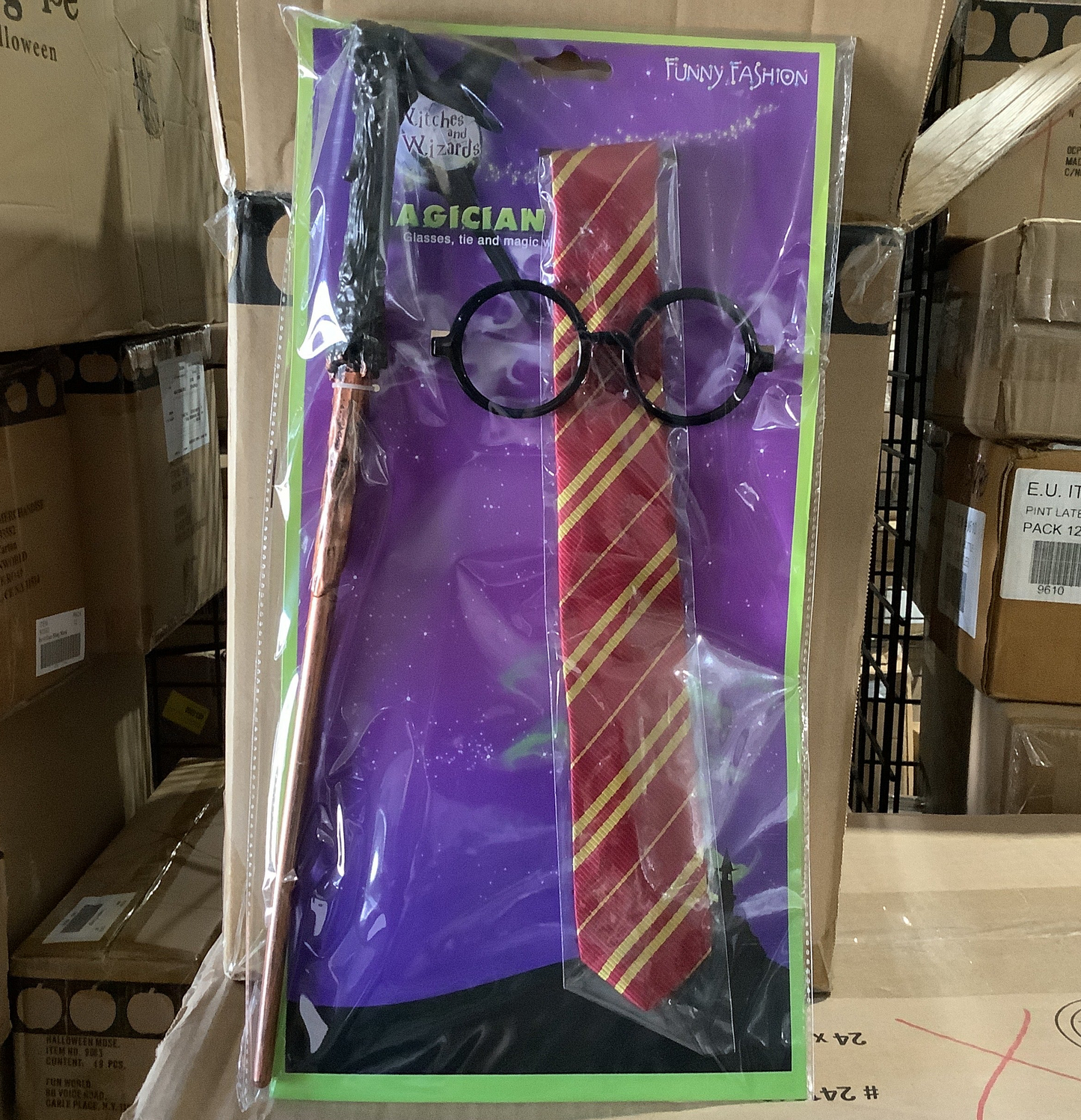 Wizard Set - Glasses/Wand/Tie