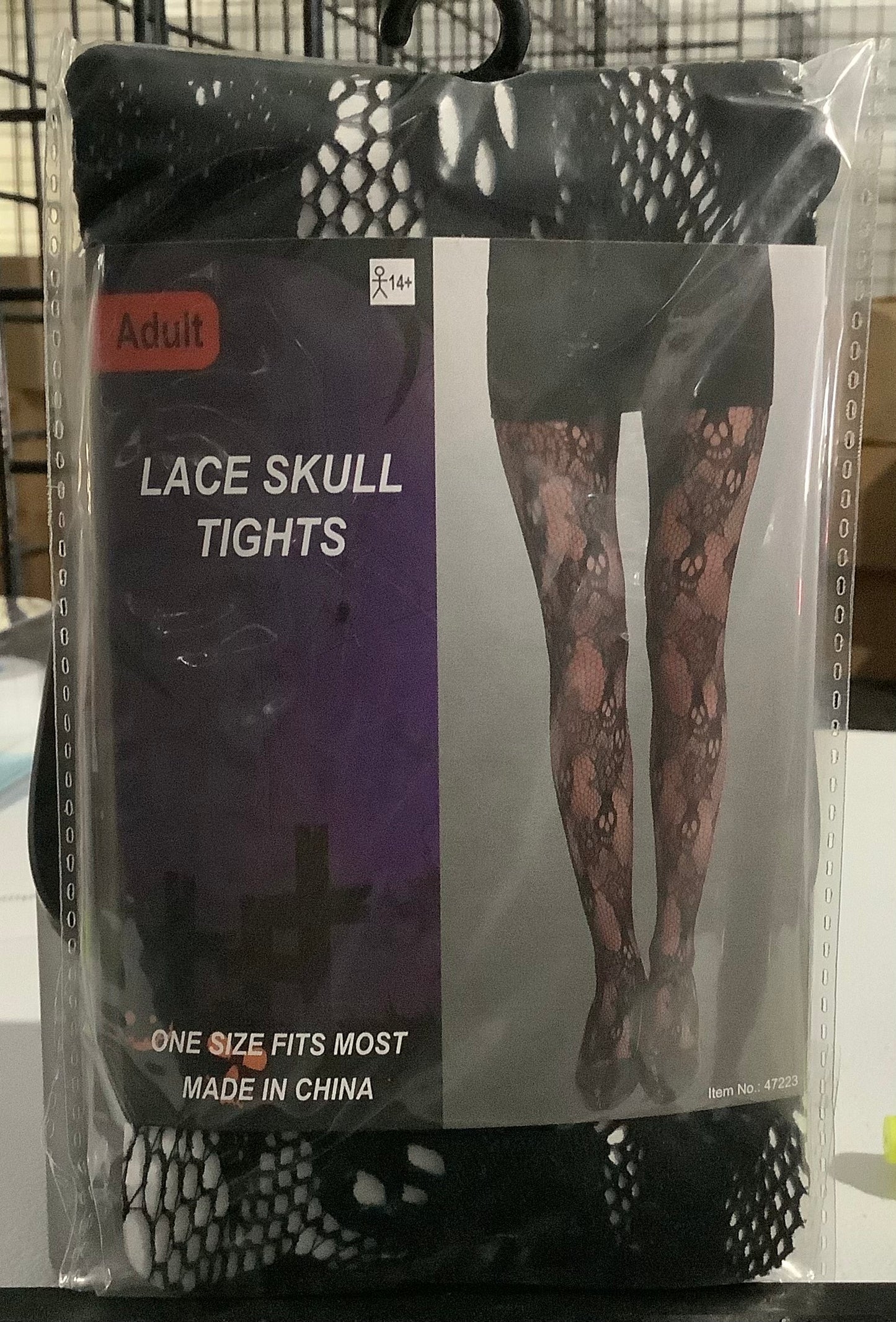 Lace Skull Fishnet Tights