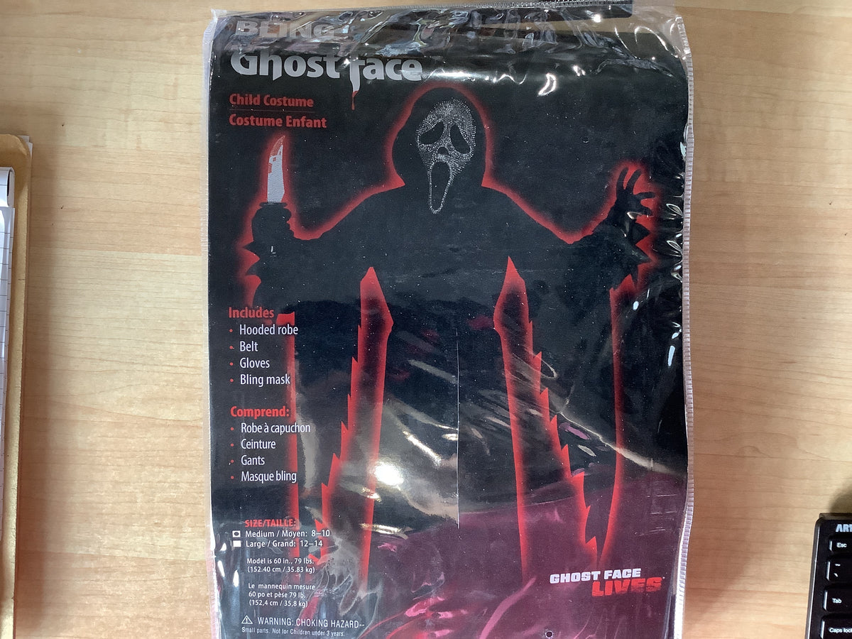Ghost Face Bling Costume - Child Medium (8-10)