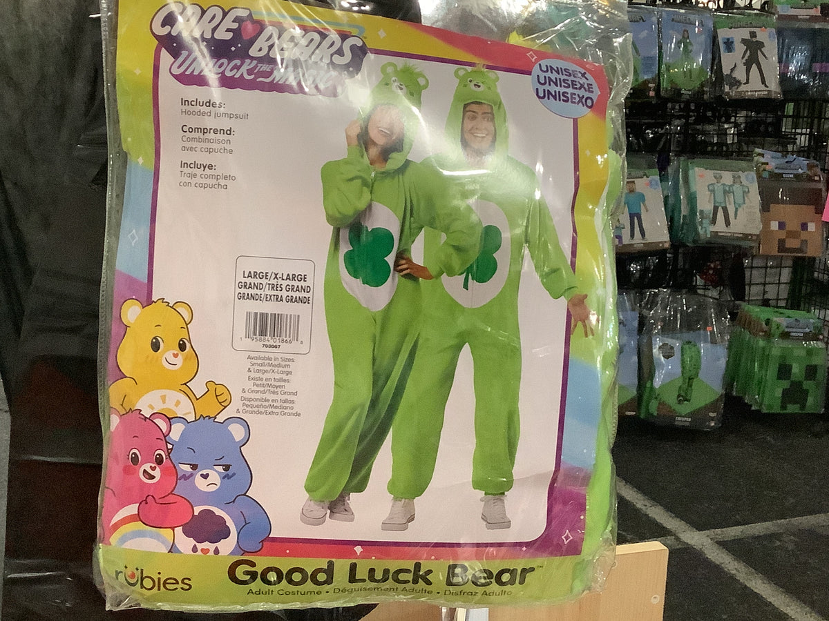 Care Bears - Good Luck Bear Hooded Jumpsuit - Adult L/XL