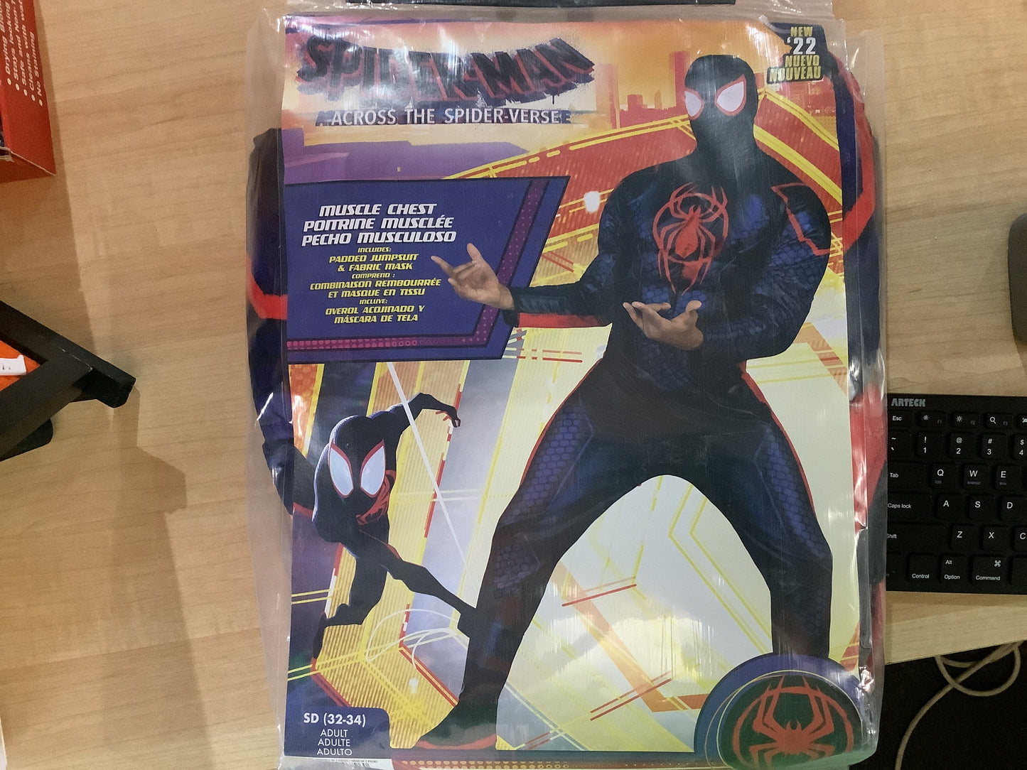 Miles Morales Spider-Man Muscle Chest Adult Standard (32-34)