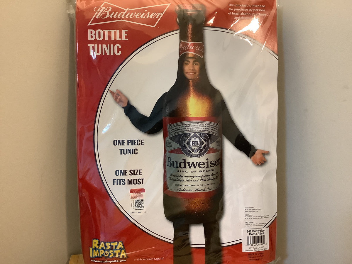 Budweiser Bottle One-Piece Costume - Adult One Size