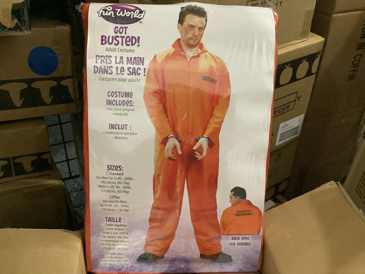 Got Busted! - Adult One Size (Plus Size)