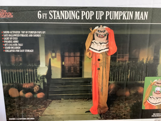 6ft Standing Pumpkin Man