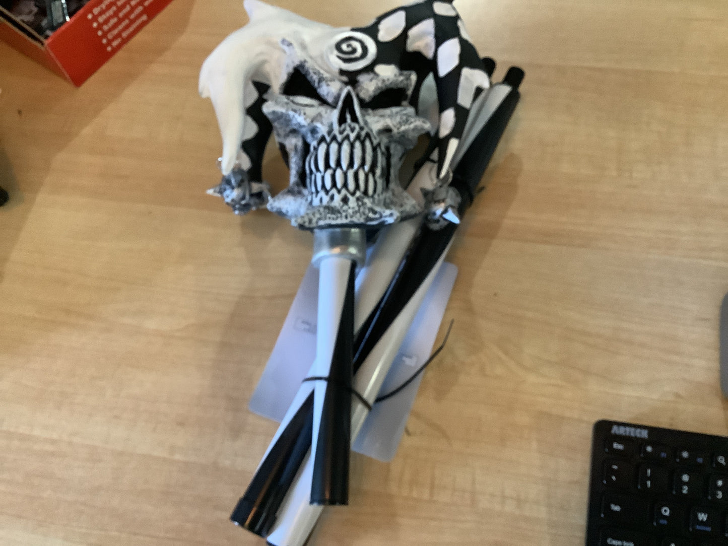 Psycho Jester Cane - Black White