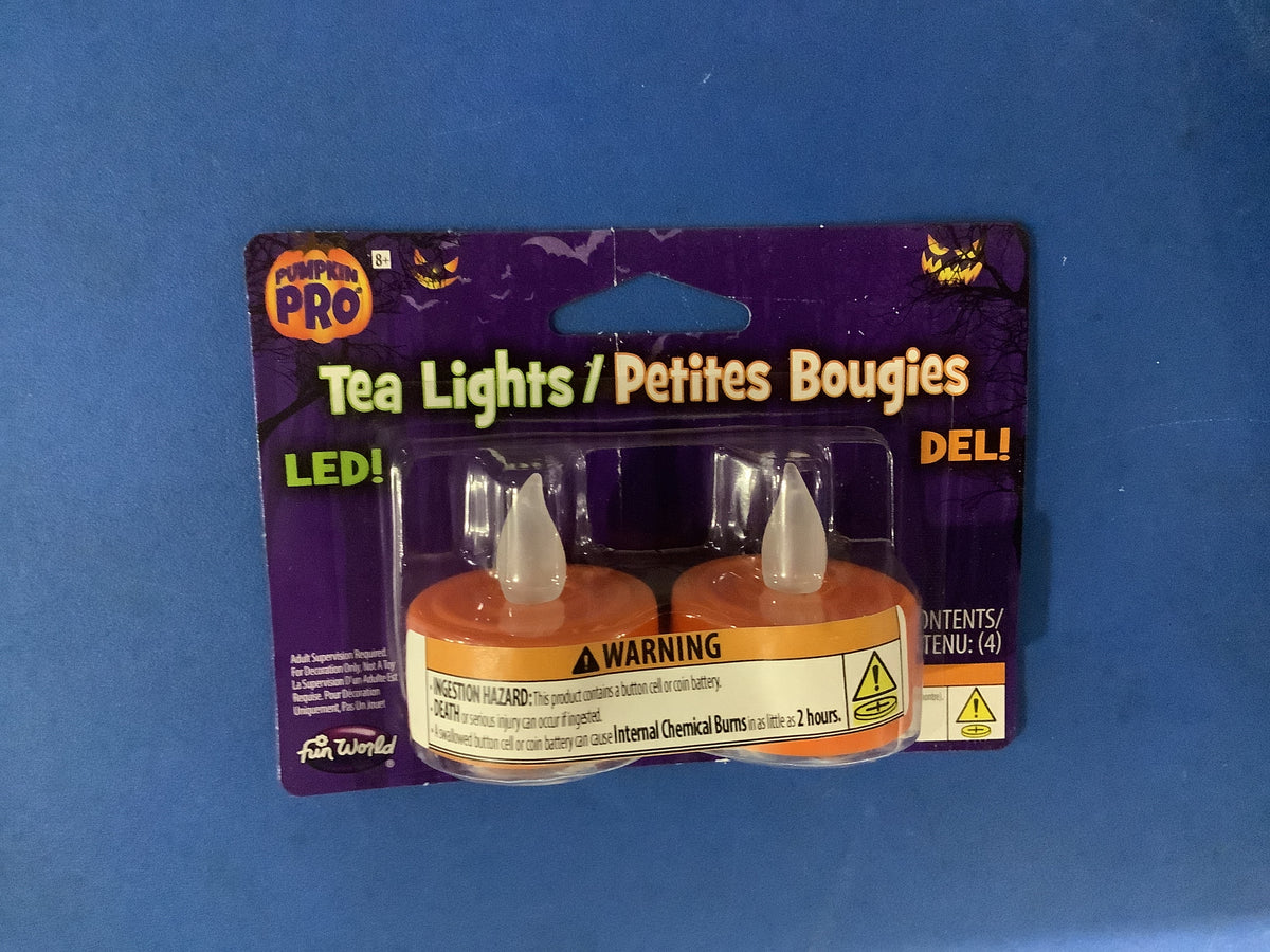 LED Tea Lights - 2 pack - Orange
