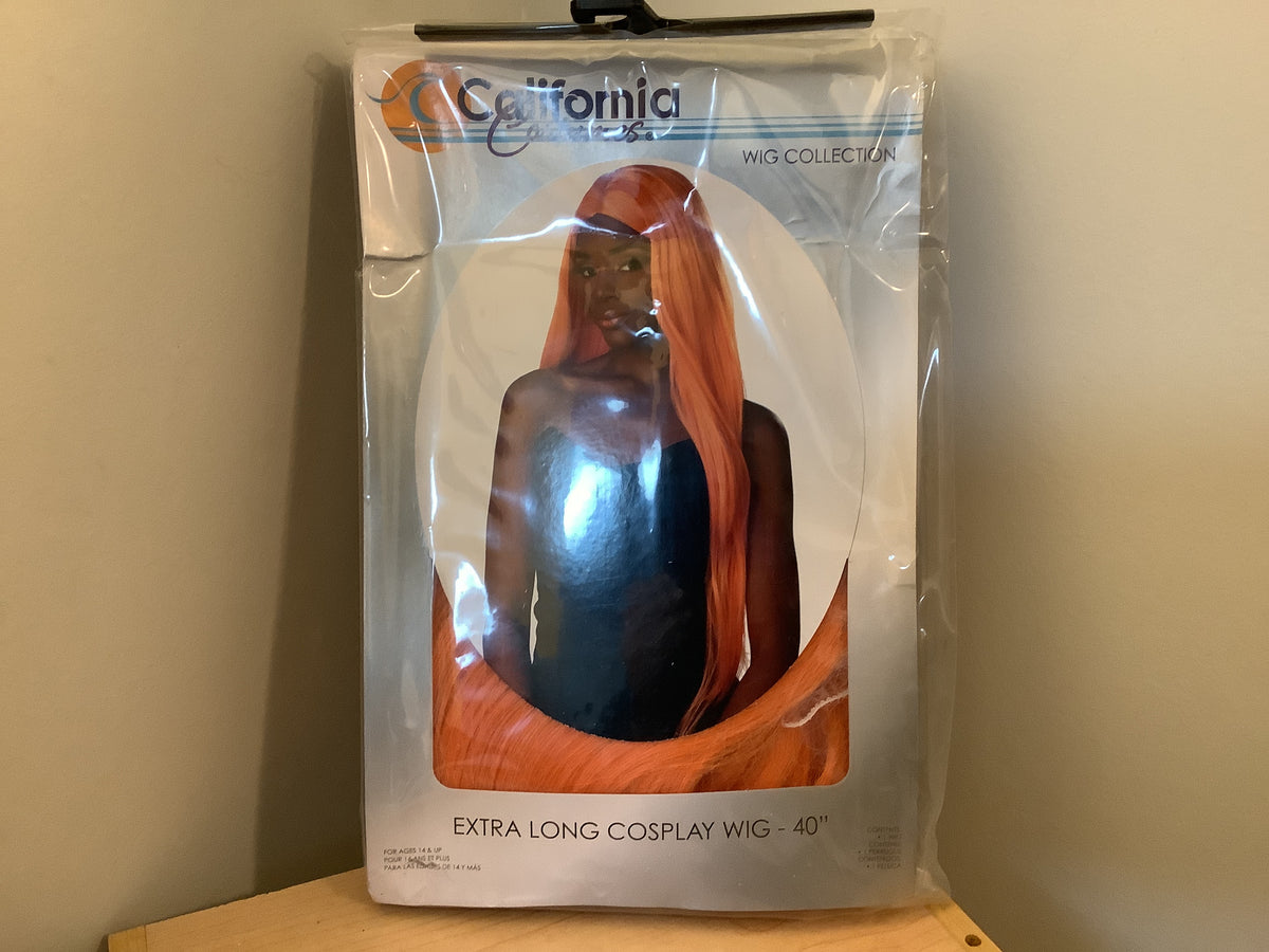 Extra Long Cosplay Wig - Orange