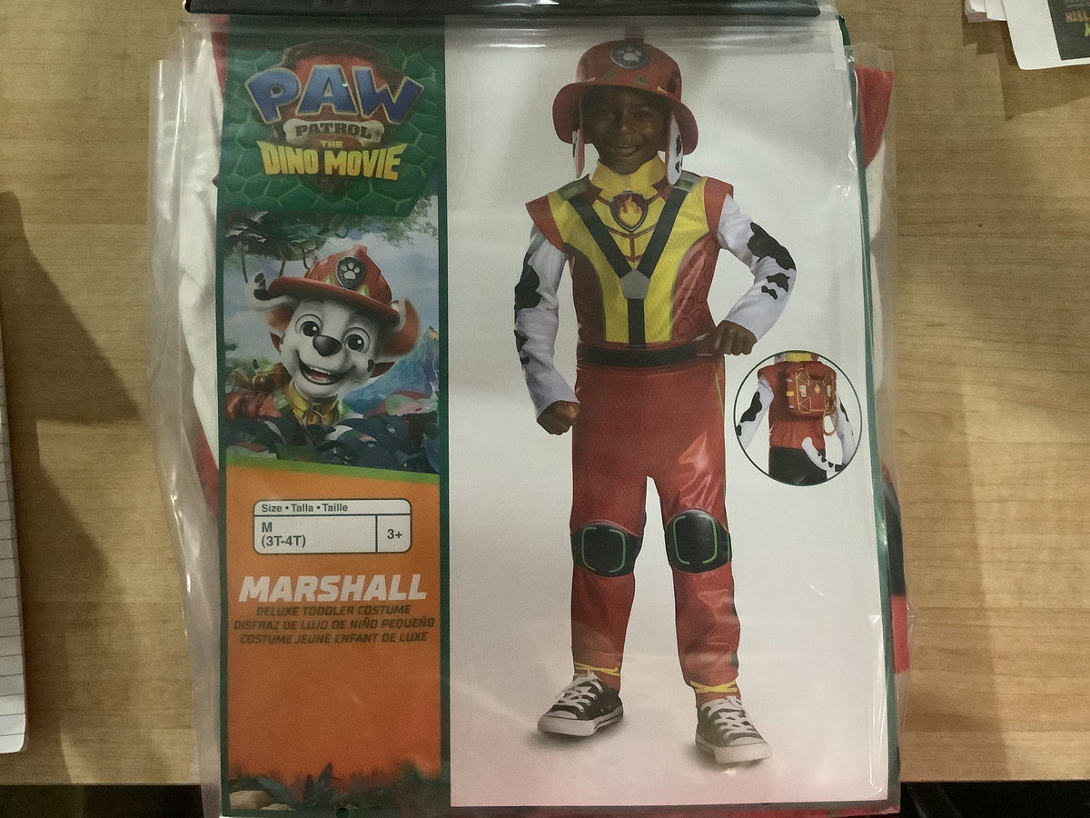 Paw Patrol Dino Movie - Deluxe Marshall - Toddler Medium (3T-4T)