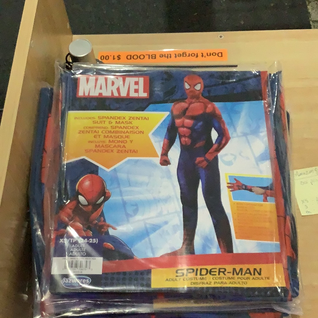 Marvel Spiderman Suit- Adult XSmall(24-25)
