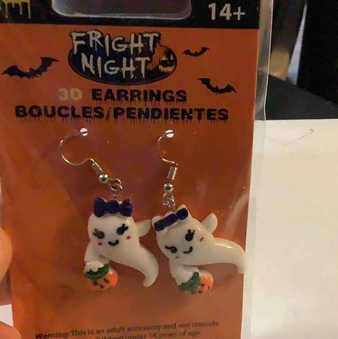 Fright NIGHT Earrings Cute Ghost