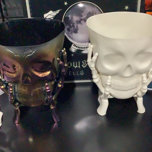 Skull candy bowl w hands