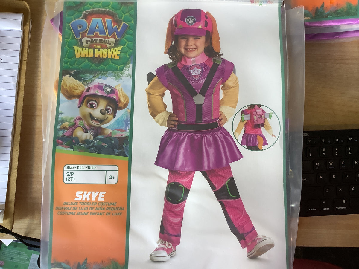Paw Patrol Dino Movie - Deluxe Skye - Toddler Small (2T)