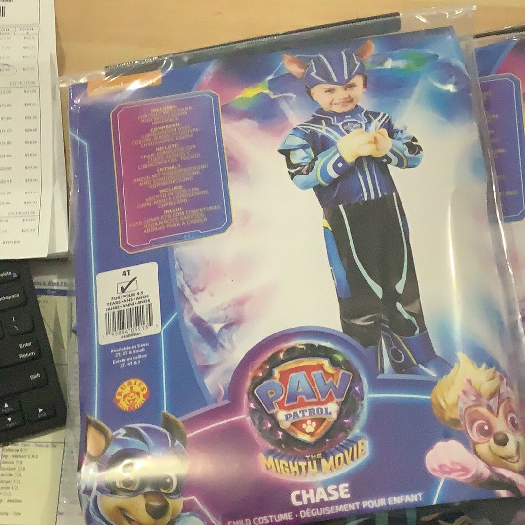 Paw Patrol The Mighty Movie - Chase Costume - Child Small