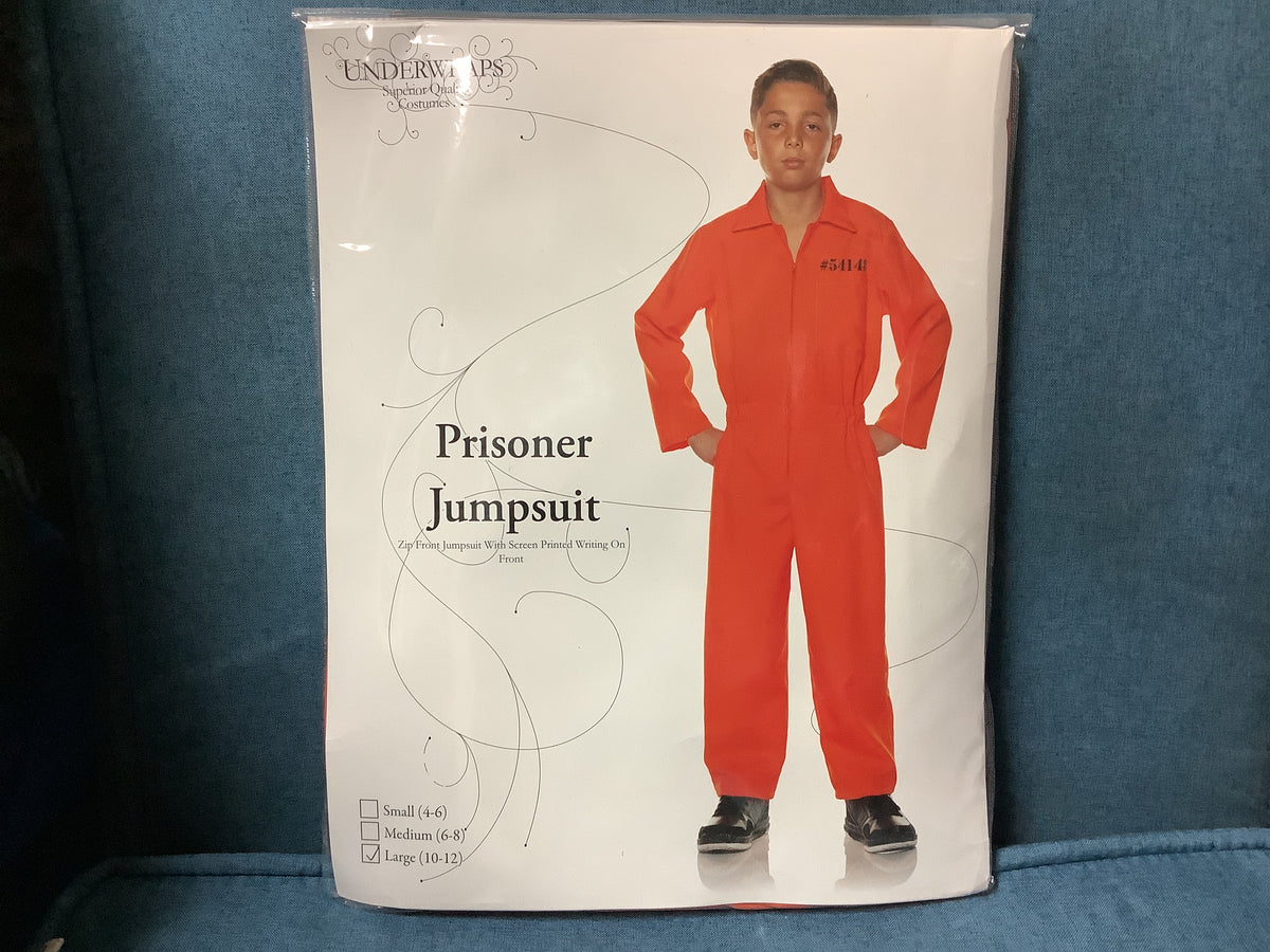 Prisoner Jumpsuit - Child Large (10-12)