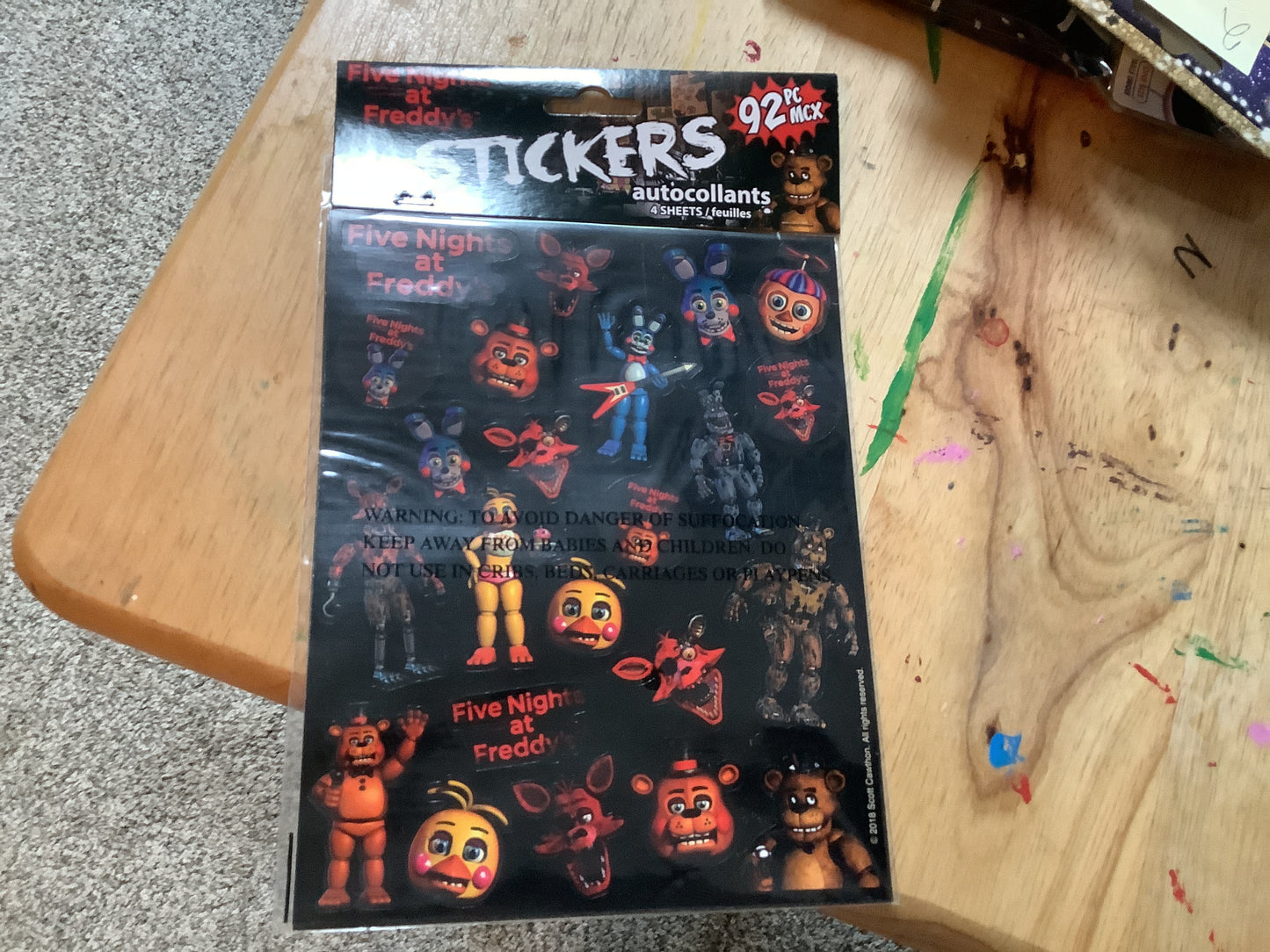 **5 Nights of Freddy Stickers