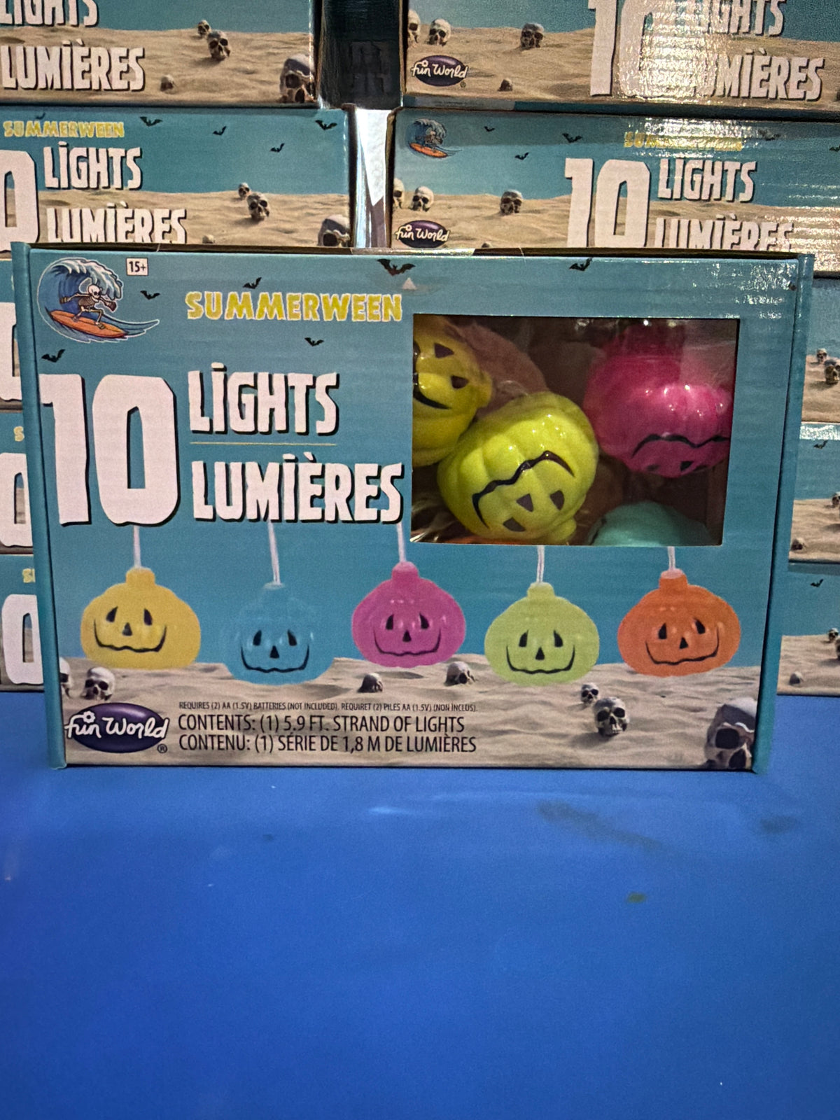 Summerween Rainbow Pumpkin String Lights