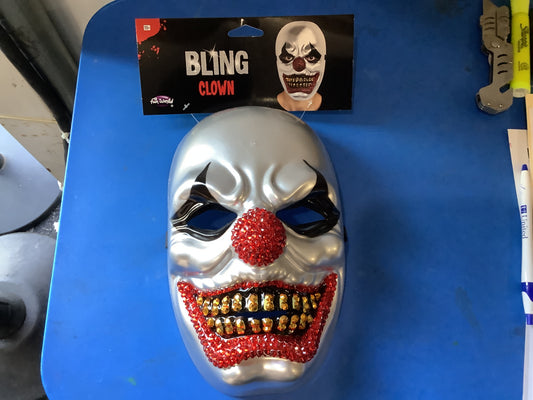 Big Top Bling Clown Mask - Adult One Size