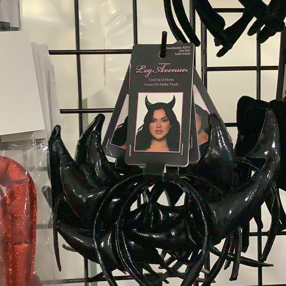 Vinyl Devil Horns Headband