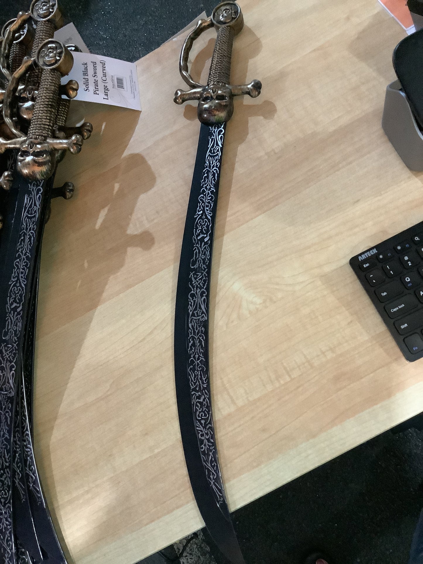 Solid Black Pirate Sword - Large