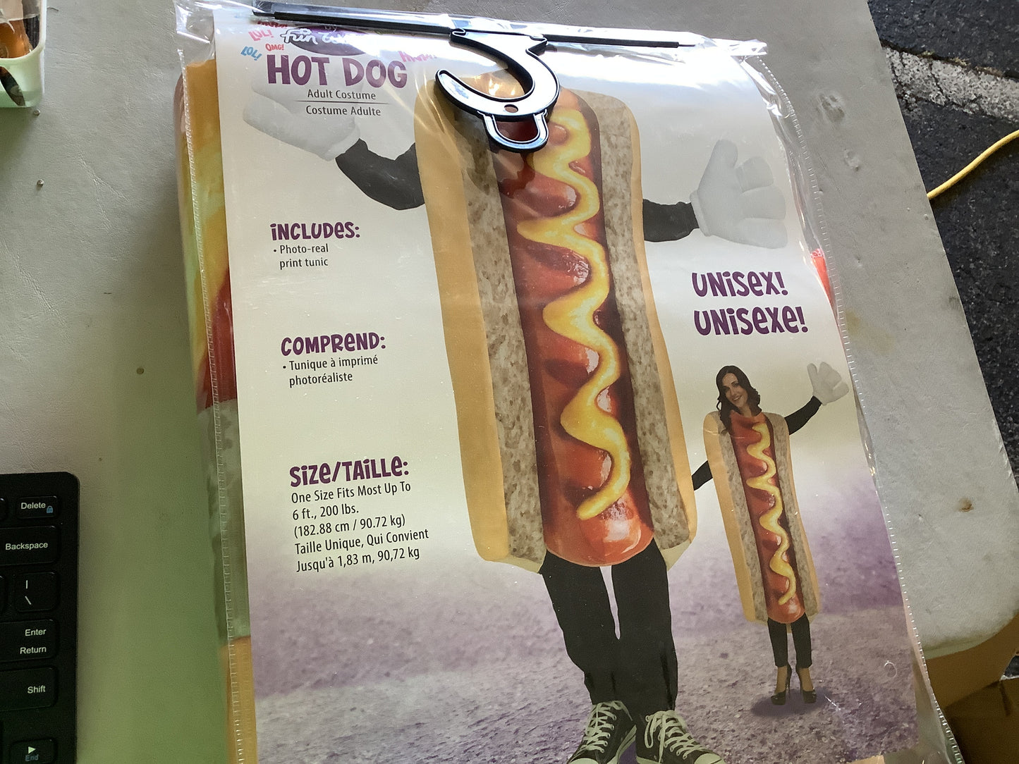 Hot Dog Costume - Adult One Size