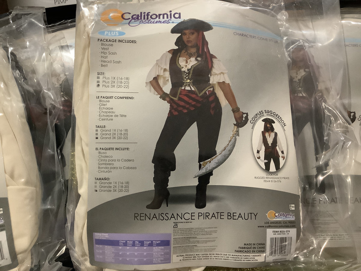 Renaissance Pirate Beauty -Adult Plus (2X)