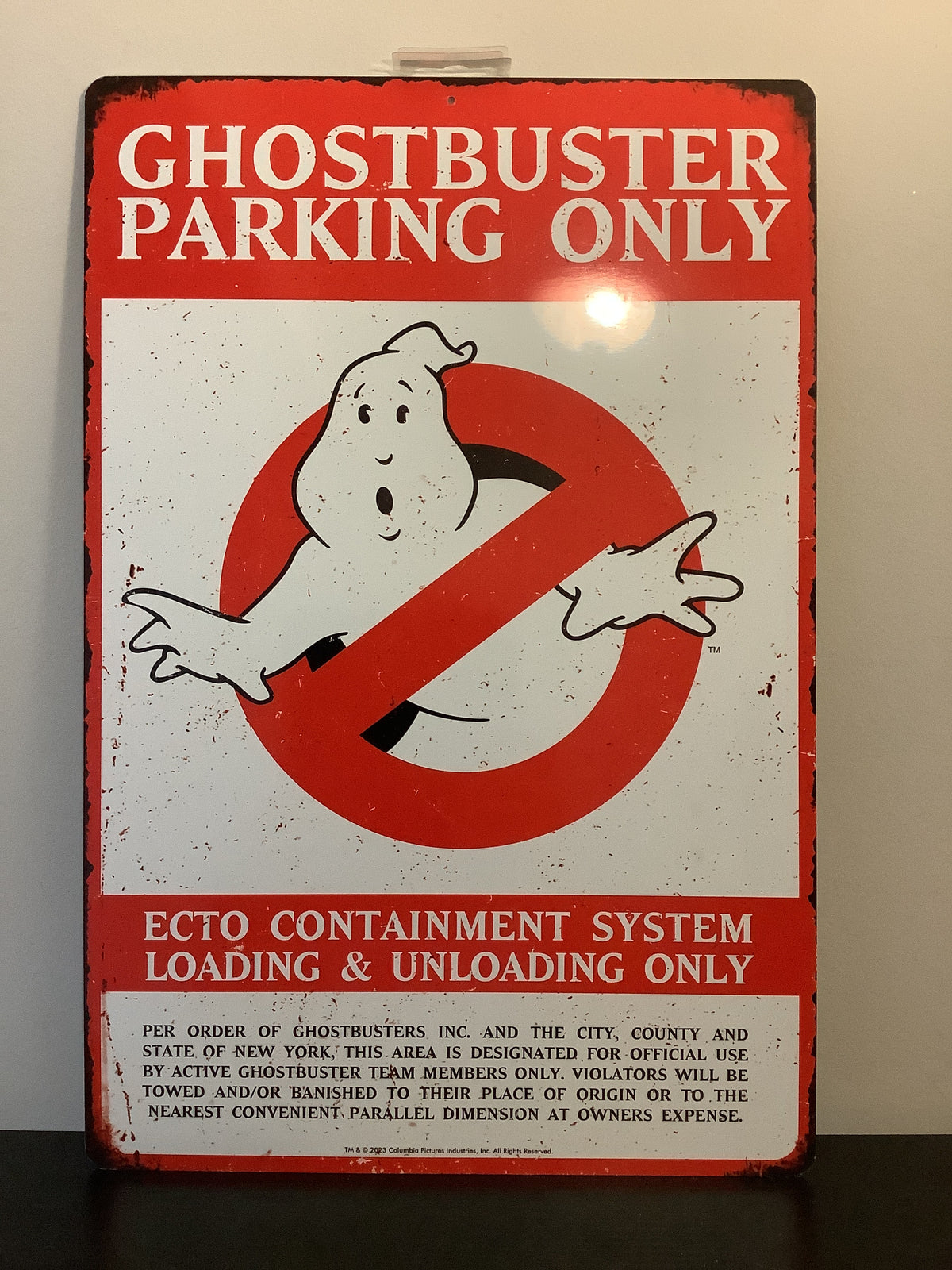 Ghostbusters Parking Only Sign