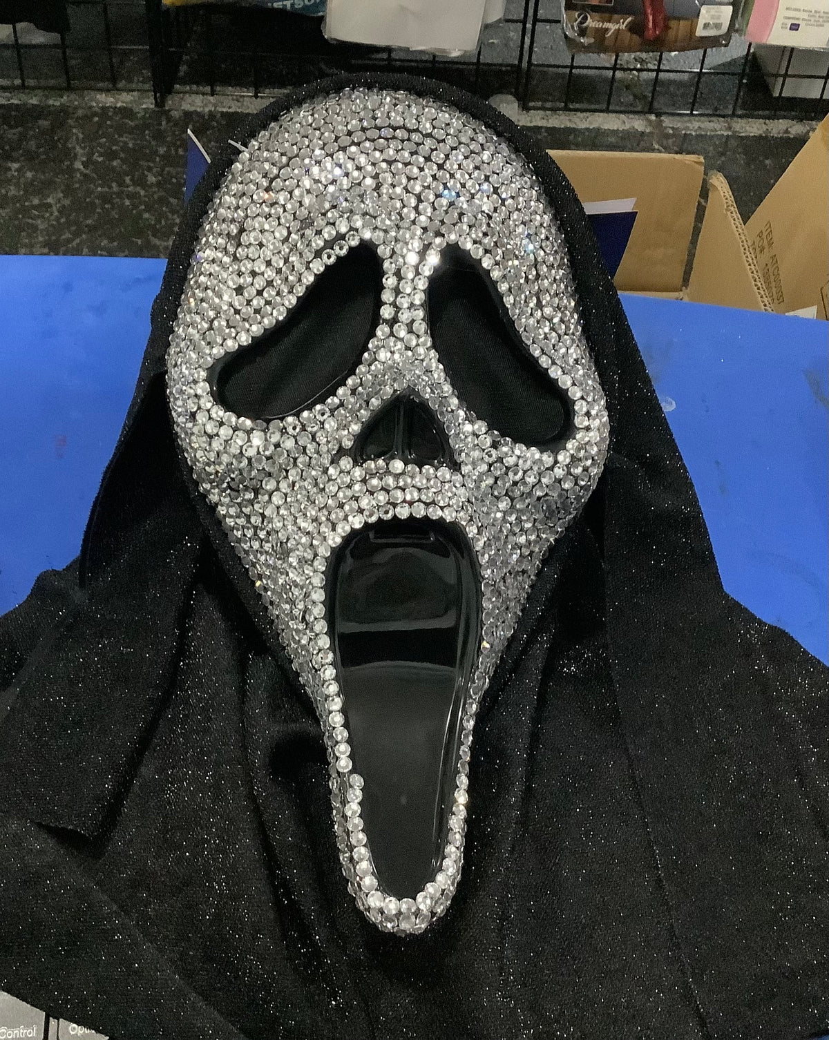 Ghost Face Bling Mask - Asst