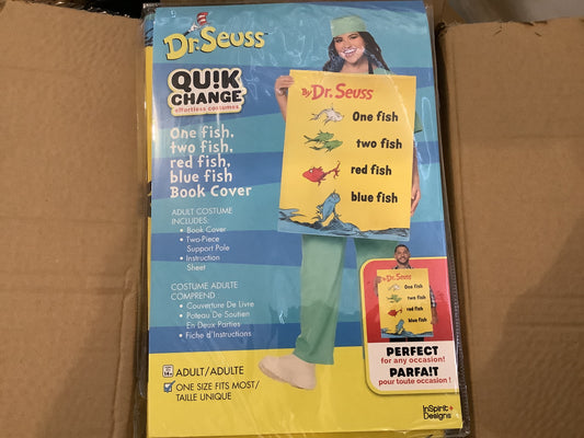 *Dr Seuss One Fish Two Fish Book Costume - Adult One Size