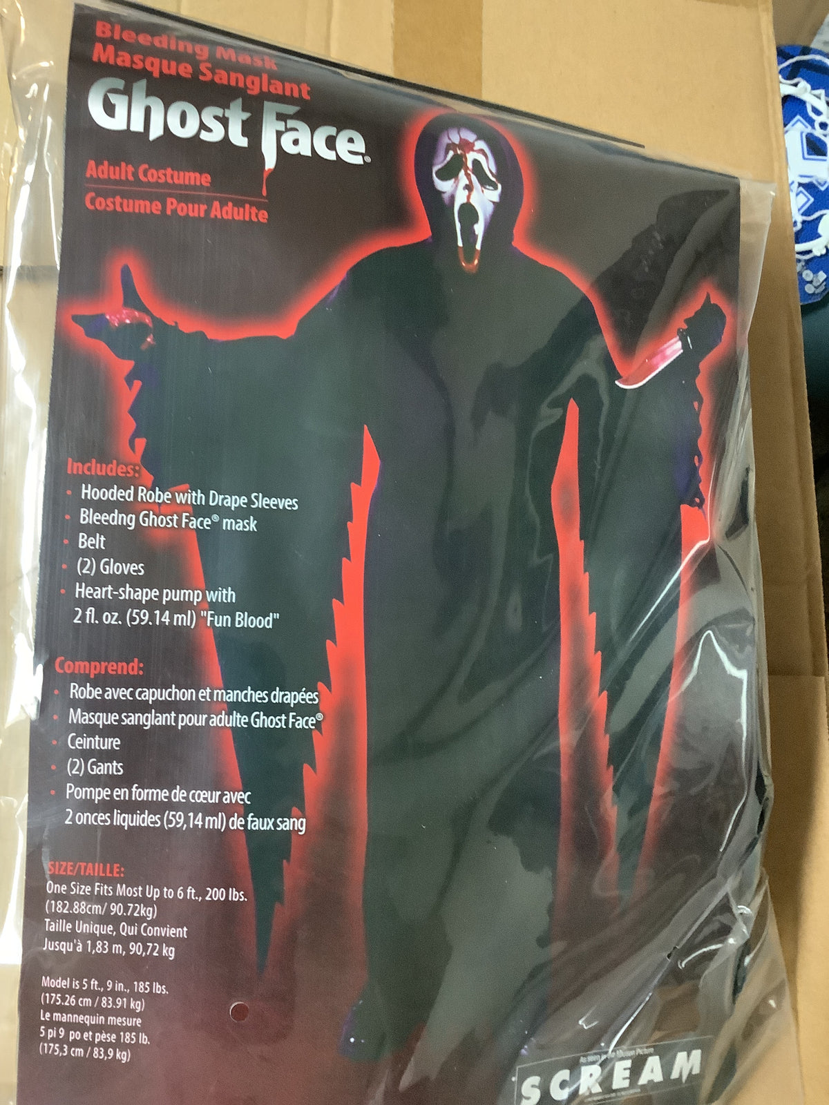 Ghost Face Bleeding Costume w/Mask