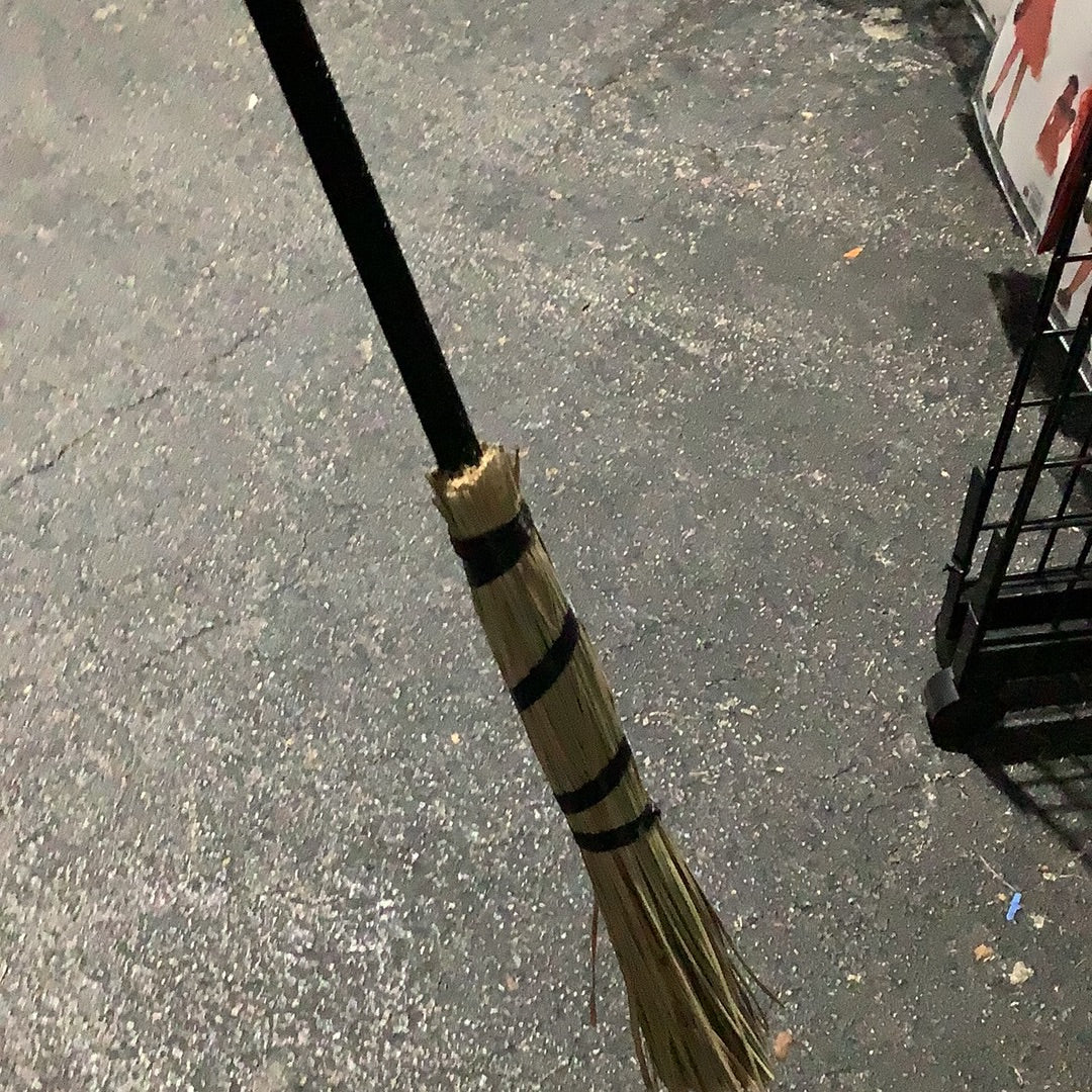 Straw Witch Broom 28.3” - Fright Night