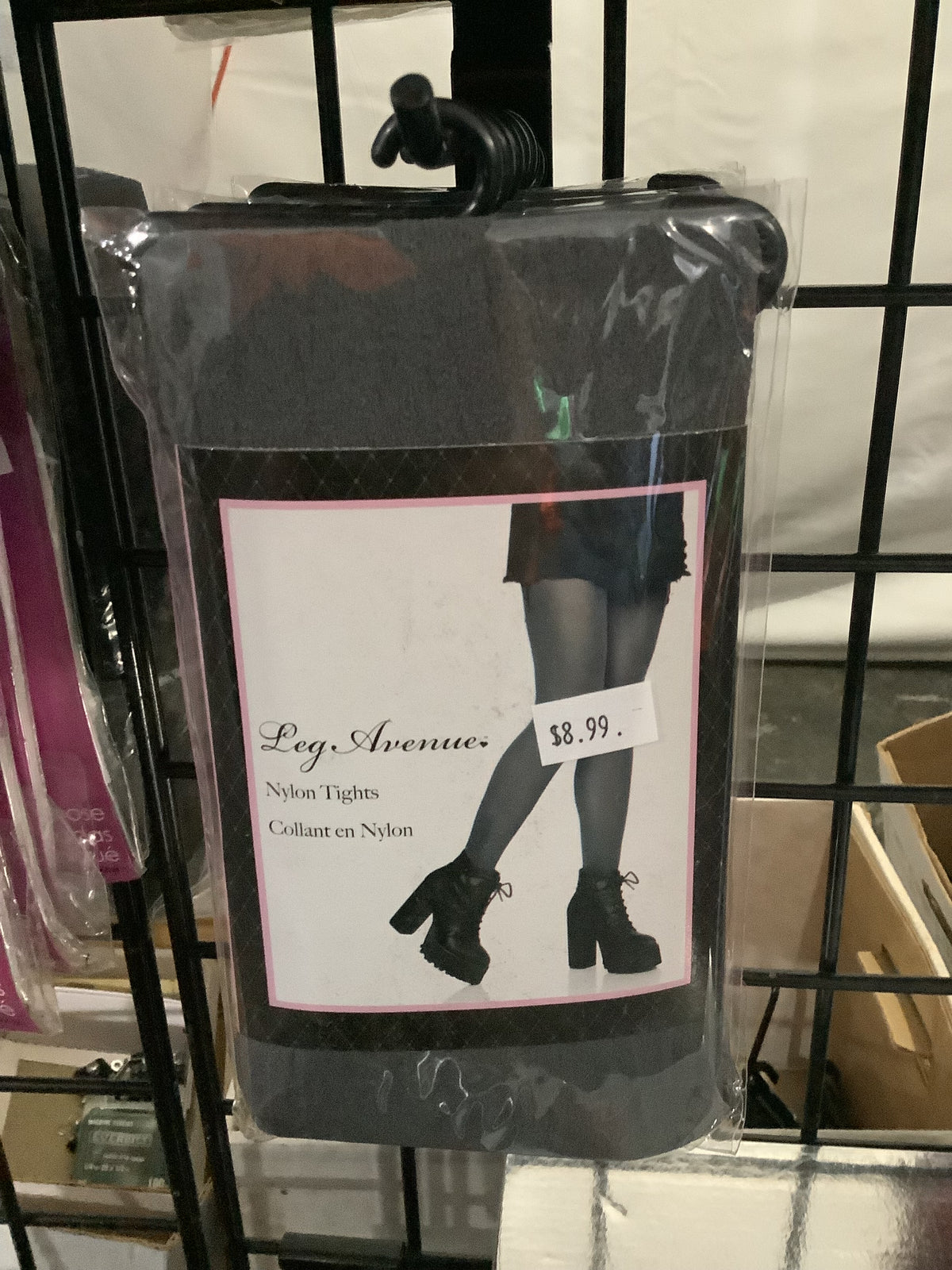 Nylon Tights -Grey - One Size