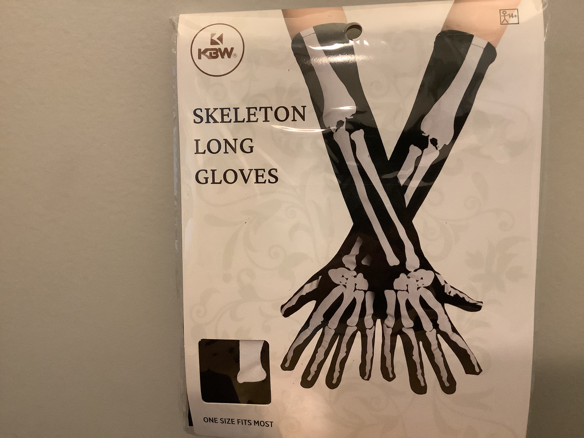Long Skeleton Gloves