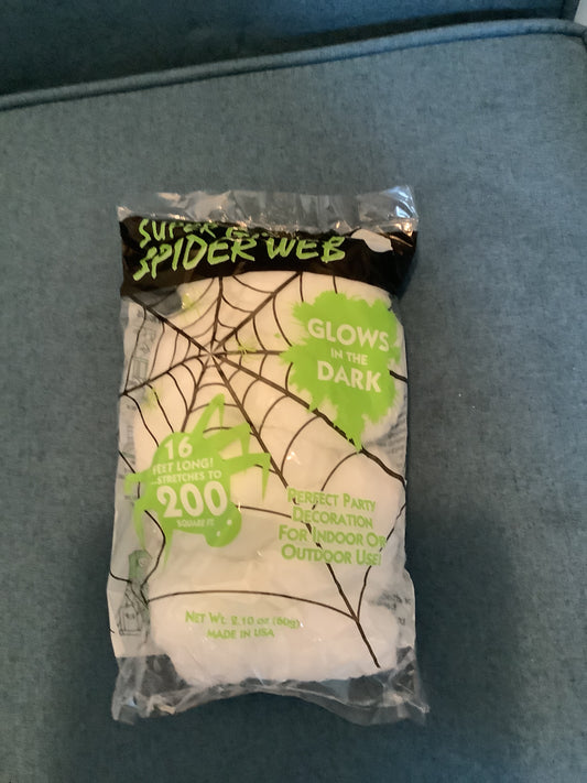 16ft Glow in the Dark Spiderweb