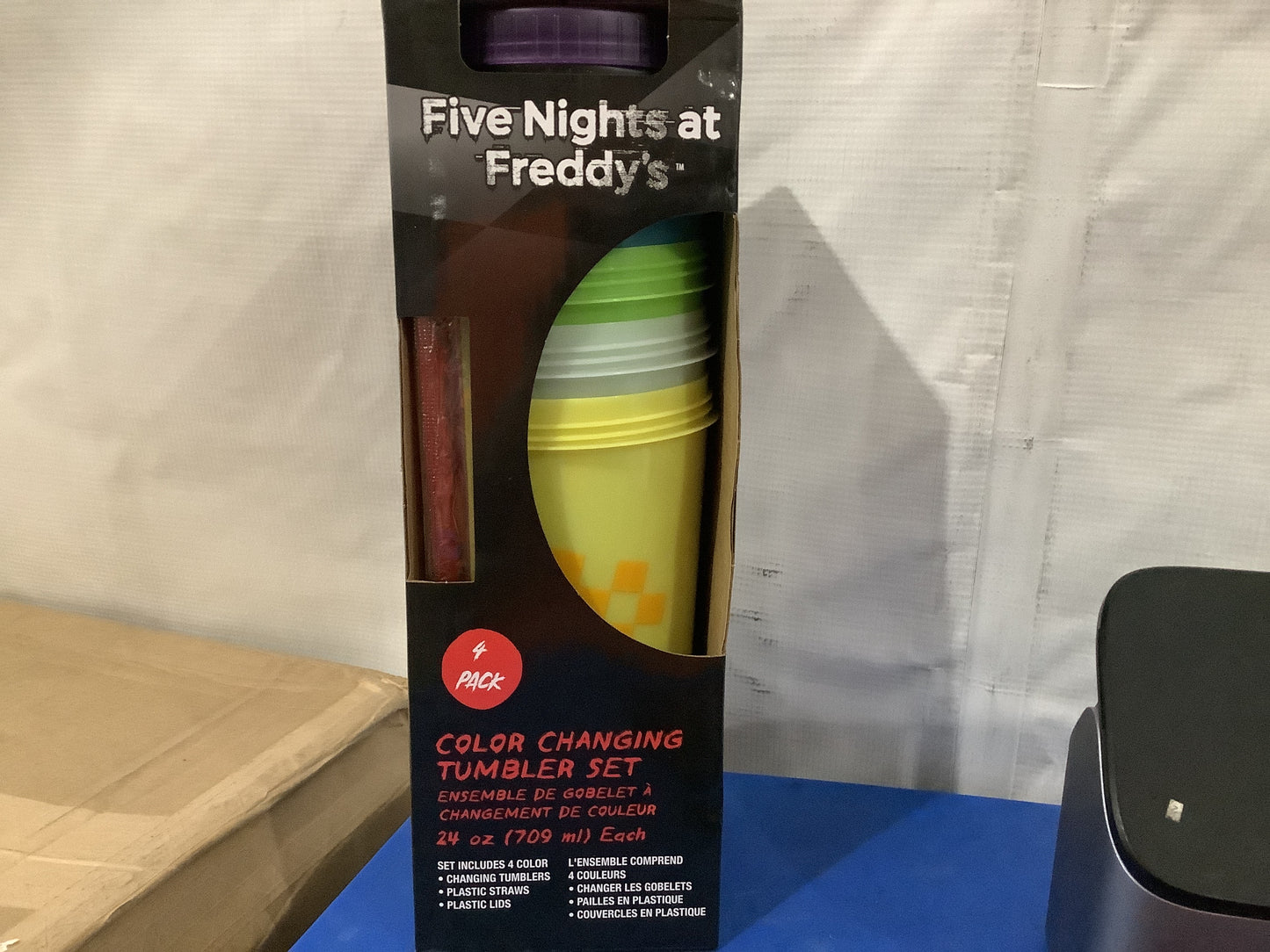 FNAF 4pc Color Changing Plastic Tumbler Set