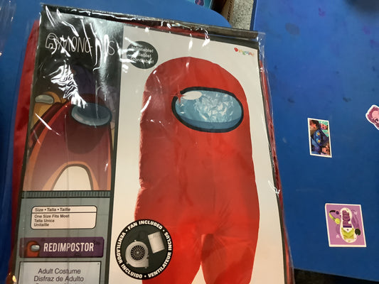 Among Us Imposter (Red)- Adult One Size