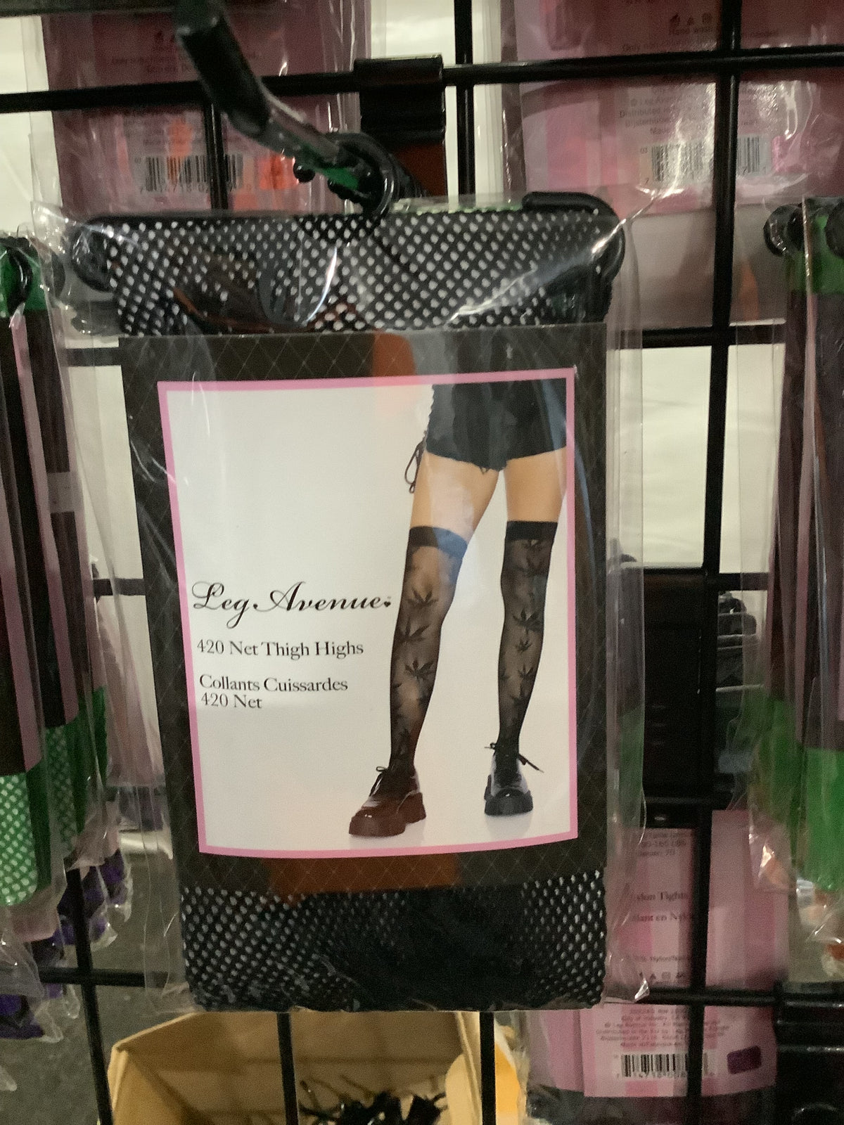 420 Net Thigh Highs - Black (One Size)