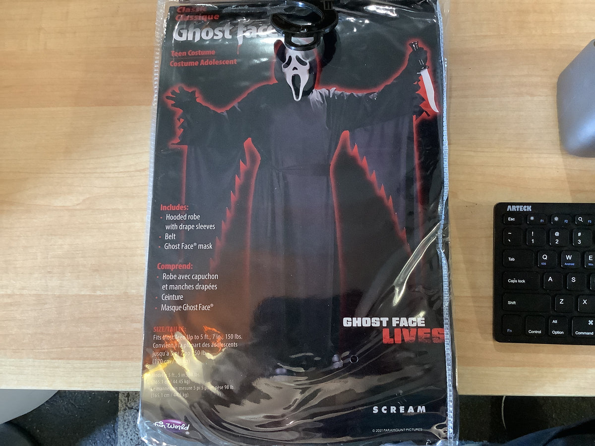 Ghost Face Costume - Teen One Size
