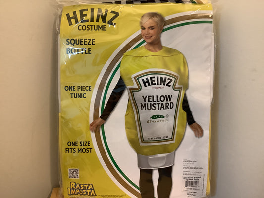 Heinz Mustard Squeeze Bottle Costume - Adult One Size