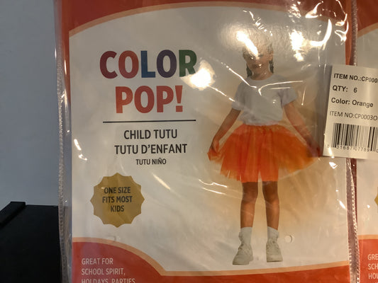 Color Pop Tutu - Orange - Child One Size