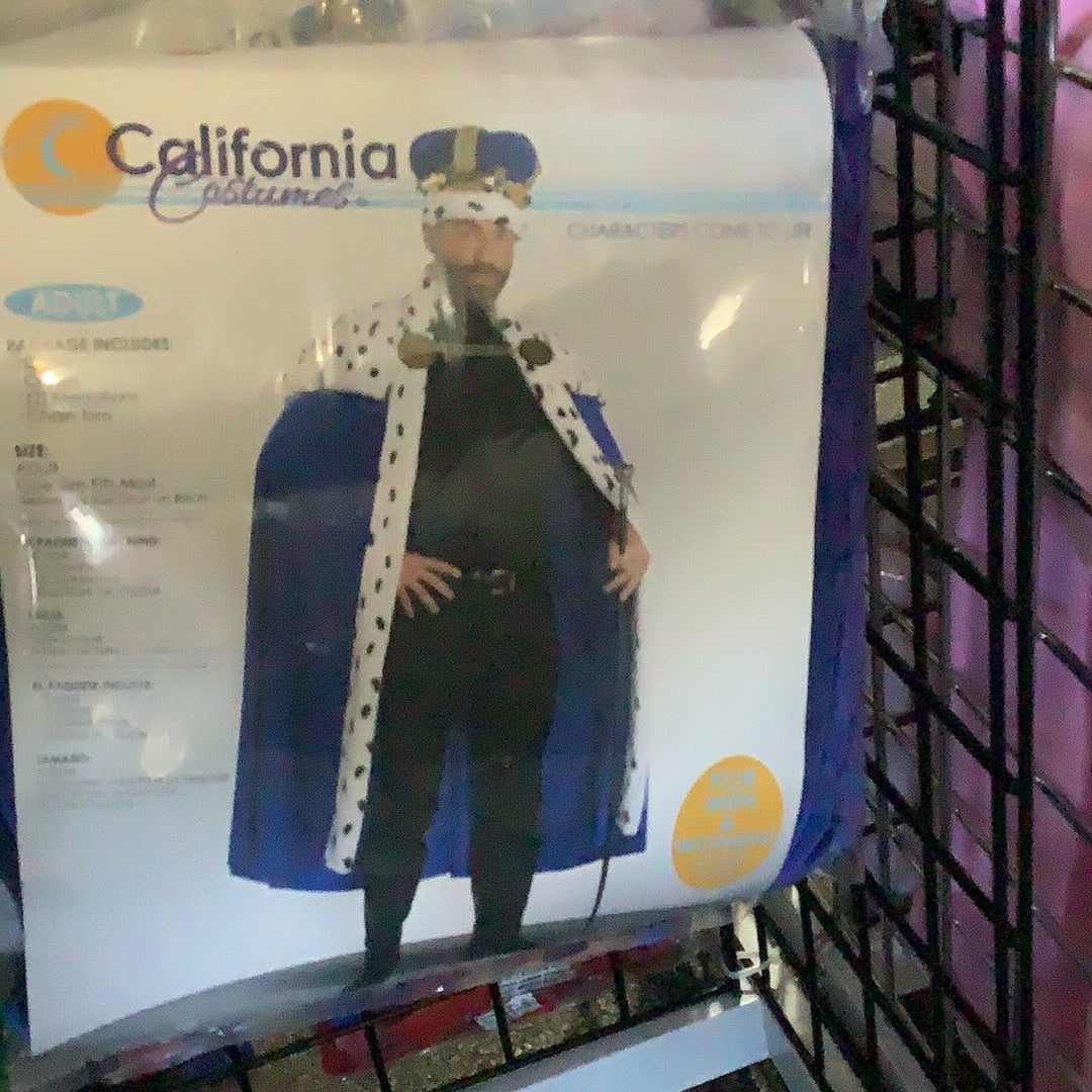 Royal Blue Cape & Crown Adult