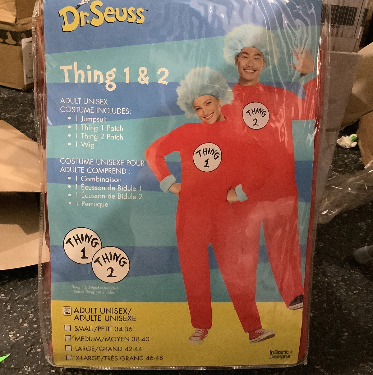 Dr. Seuss Thing 1 & 2 Jumpsuit - Adult Small (34-36)