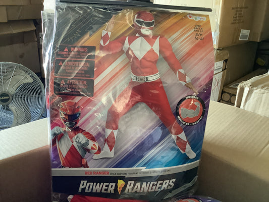 Power Rangers - Red Ranger Classic Muscle - Child Medium (7-8)