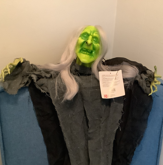 3’ Hanging Witch w/ Green Face