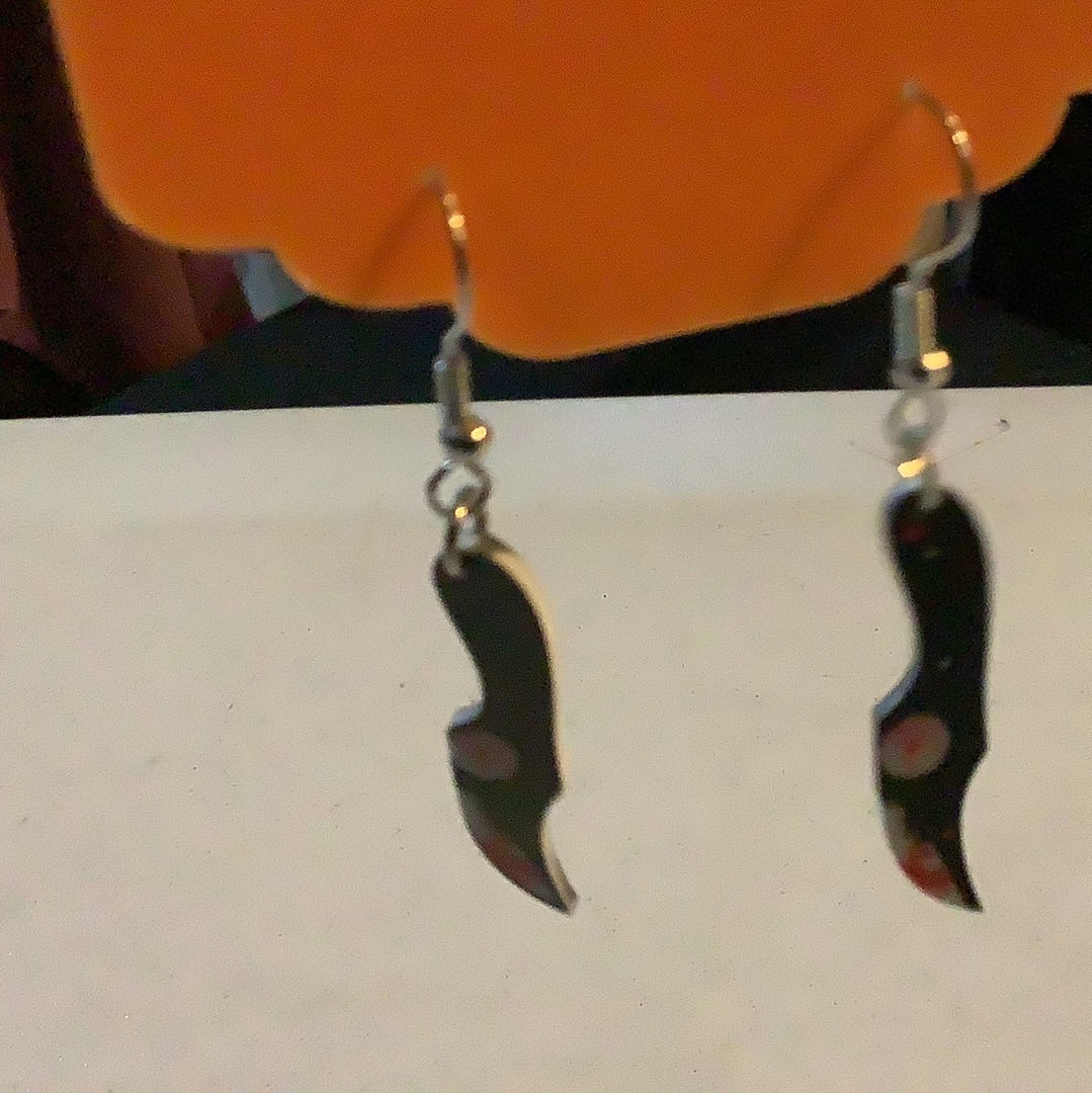 Black Knife Earrings