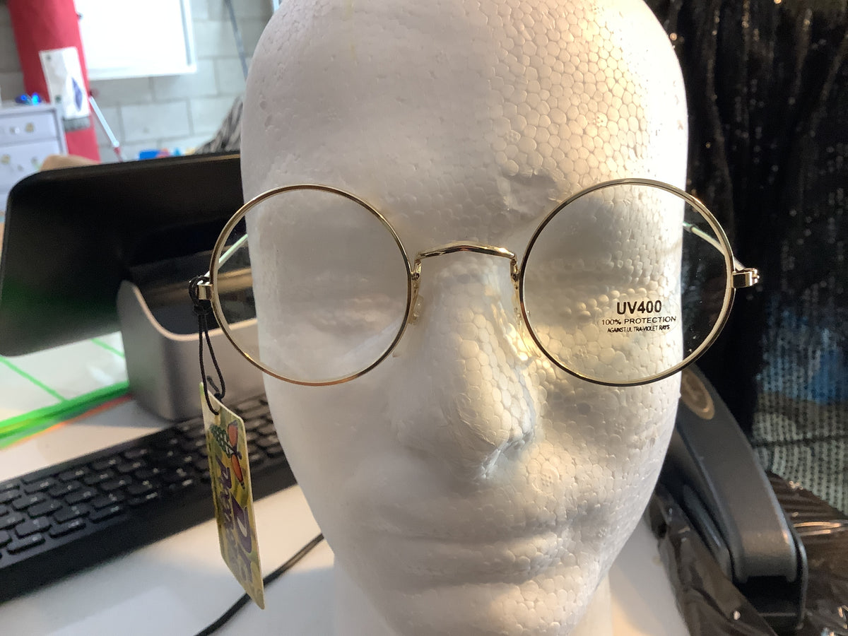 Wire Frame Round Glasses - Gold/Silver
