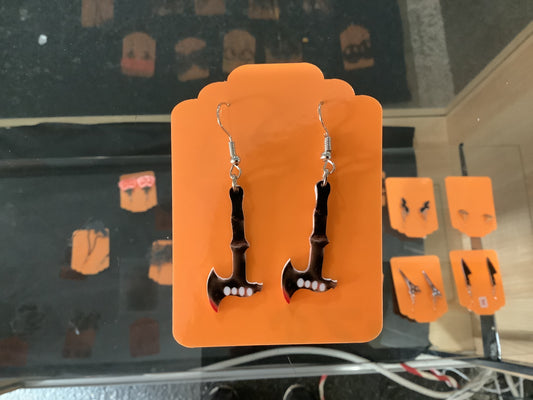 Black Hatchet Earrings