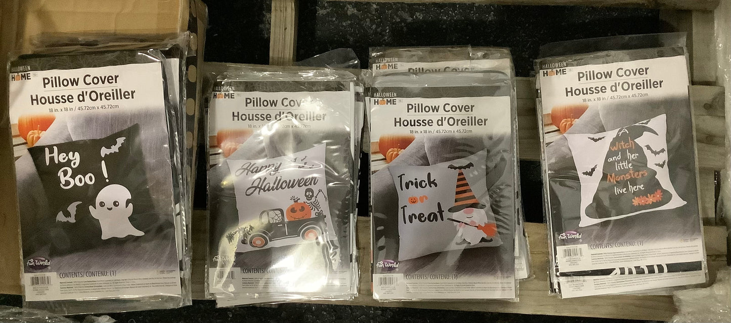 *Halloween Pillow Covers - Asst