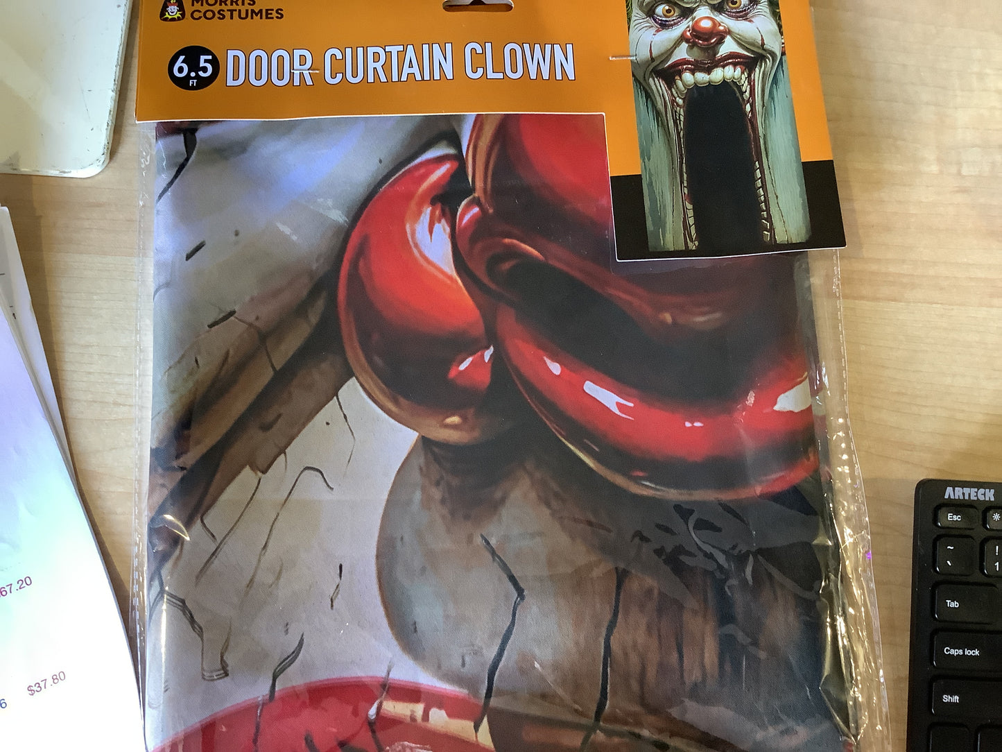 6.5ft Door Curtain - Clown